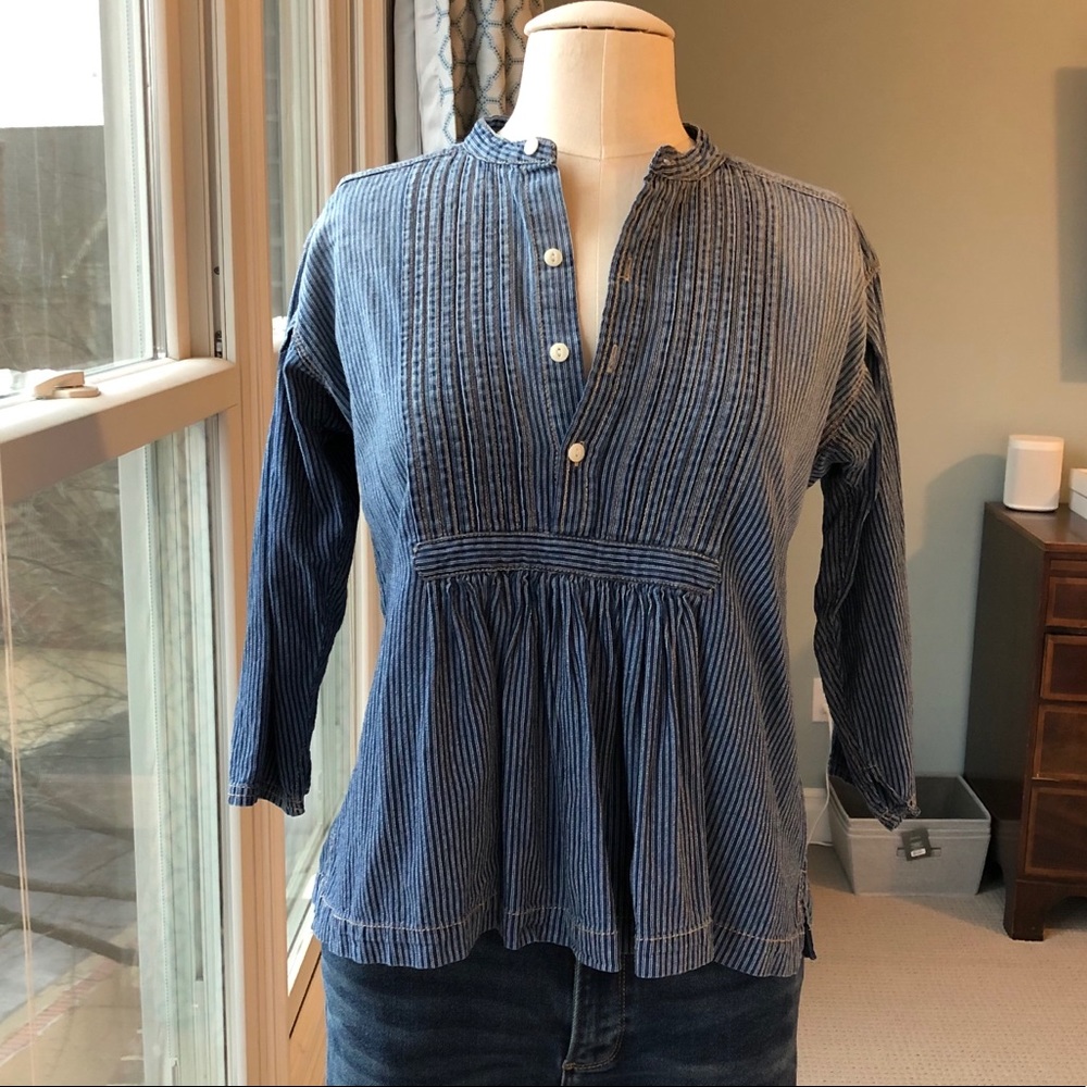 Current Elliott Striped Ombré Shirt